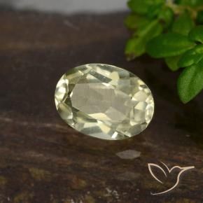 Diaspro cangiante Giallo chiaro naturale da 0.65 ct, Ovale, VVS-VS