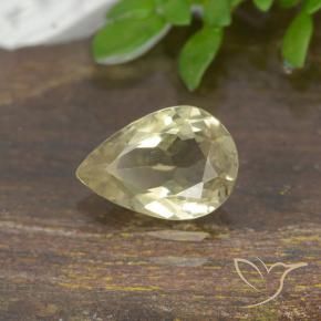 Diaspro cangiante Giallo chiaro naturale da 0.79 ct, Forma a pera, VVS-VS