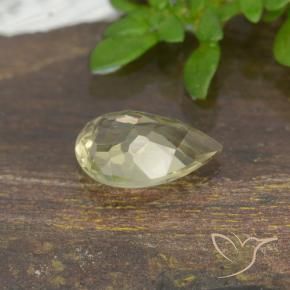 Diaspro cangiante Giallo chiaro naturale da 0.79 ct, Forma a pera, VVS-VS