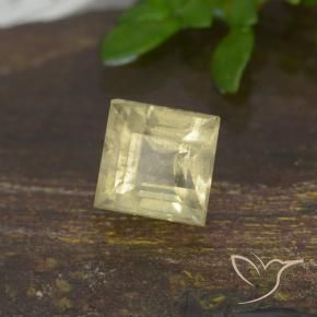 Diaspro cangiante Giallo chiaro naturale da 0.81 ct, Quadrato, VS