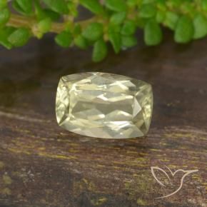Diaspro cangiante Giallo pallido naturale da 0.75 ct, Cuscino, VVS-VS