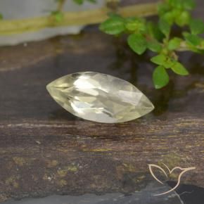 Diaspro cangiante Giallo molto pallido naturale da 0.85 ct, Taglio marquise, VVS-VS
