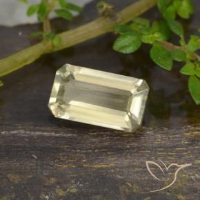 Diaspro cangiante Giallo pallido naturale da 0.91 ct, Ottagonale / Taglio smeraldo, VVS-VS