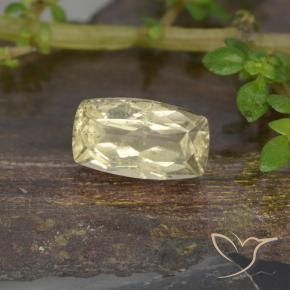Diaspro cangiante Giallo molto pallido naturale da 0.96 ct, Cuscino, VVS-VS