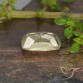Diaspro cangiante Giallo molto pallido naturale da 0.96 ct, Cuscino, VVS-VS