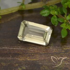 Diaspro cangiante Giallo pallido naturale da 0.82 ct, Ottagonale / Taglio smeraldo, VS