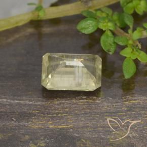 Diaspro cangiante Giallo molto chiaro naturale da 0.85 ct, Ottagonale / Taglio smeraldo, VS