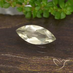 Diaspro cangiante Giallo molto chiaro naturale da 0.62 ct, Taglio marquise, VVS-VS