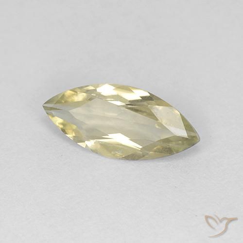 Diaspro cangiante Giallo pallido naturale da 0.79 ct, Taglio marquise, VS