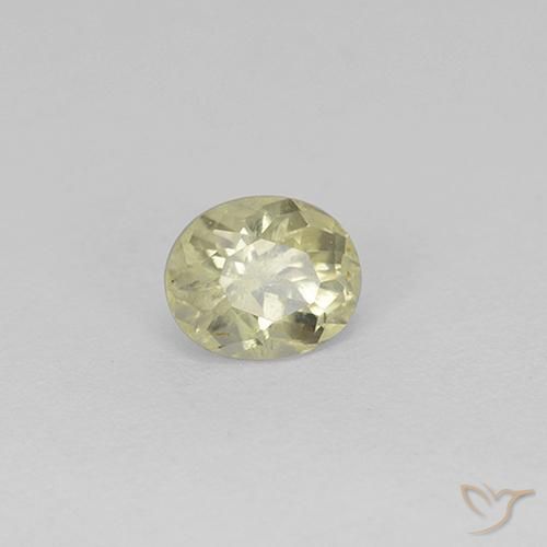 Diaspro cangiante Giallo chiaro naturale da 0.65 ct, Ovale, VS