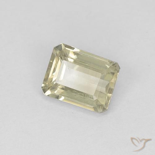 Diaspro cangiante Giallo molto chiaro naturale da 1.20 ct, Ottagonale / Taglio smeraldo, VS
