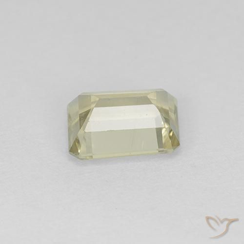 Diaspro cangiante Giallo molto chiaro naturale da 1.20 ct, Ottagonale / Taglio smeraldo, VS