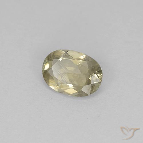 Diaspro cangiante Giallo chiaro naturale da 0.61 ct, Ovale, VS