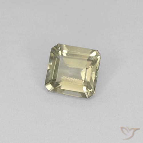 Diaspro cangiante Giallo chiaro naturale da 0.86 ct, Ottagonale / Taglio smeraldo, VS