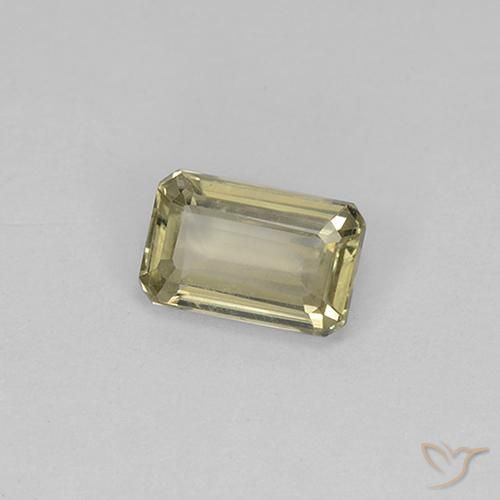 Diaspro cangiante Giallo chiaro naturale da 0.79 ct, Ottagonale / Taglio smeraldo, VVS-VS