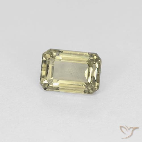 Diaspro cangiante Giallo chiaro naturale da 1.03 ct, Ottagonale / Taglio smeraldo, VS