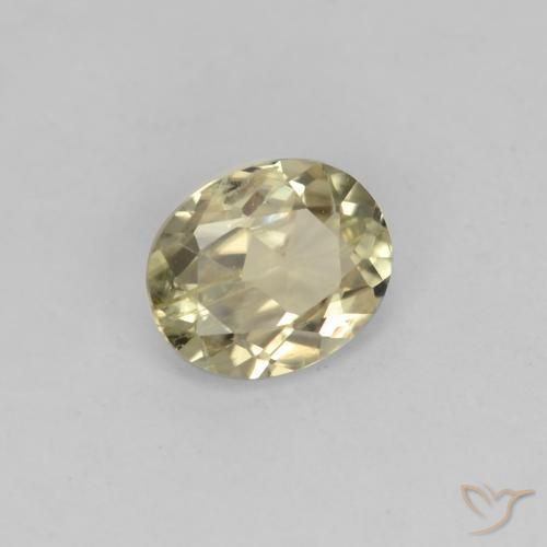 Diaspro cangiante Giallo morbido naturale da 0.67 ct, Ovale, VS