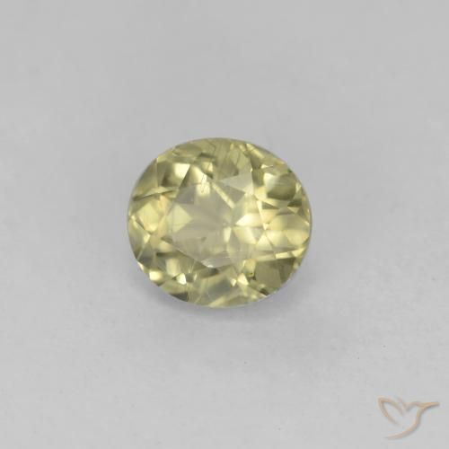 Diaspro cangiante Giallo Beige naturale da 0.72 ct, Ovale, VS
