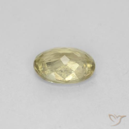 Diaspro cangiante Giallo dorato chiaro naturale da 0.65 ct, Ovale, VS