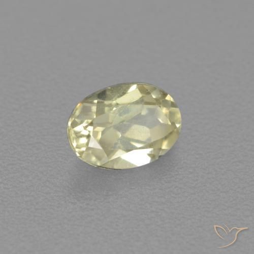 Diaspro cangiante Giallo chiaro naturale da 0.48 ct, Ovale, VS