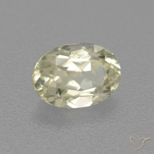 Diaspro cangiante Giallo chiaro naturale da 0.88 ct, Ovale, VS