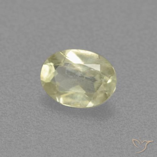 Diaspro cangiante Giallo pallido naturale da 0.47 ct, Ovale, VS
