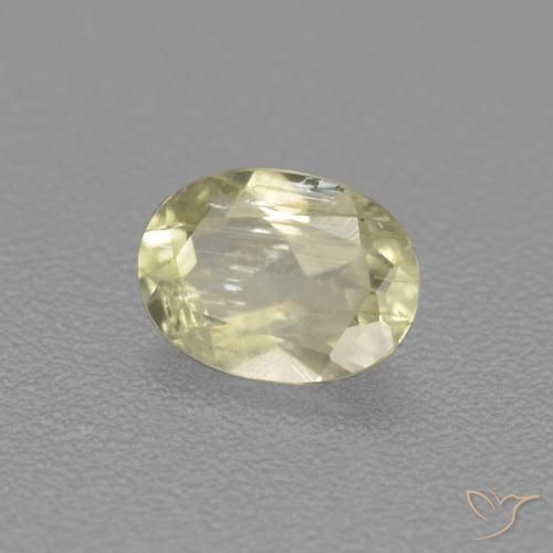 Diaspro cangiante Giallo chiaro naturale da 0.51 ct, Ovale, VS
