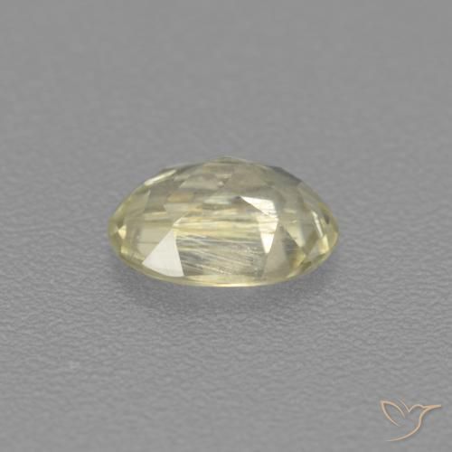 Diaspro cangiante Giallo chiaro naturale da 0.51 ct, Ovale, VS