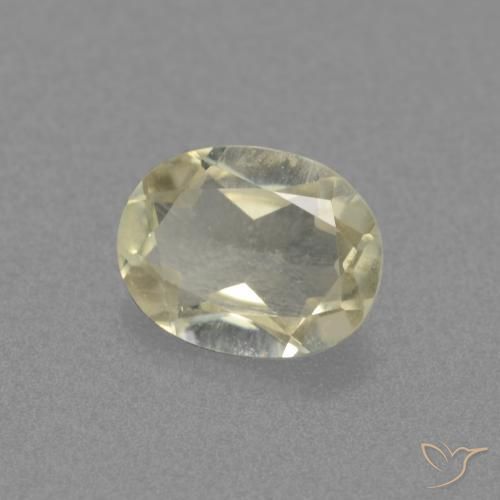 Diaspro cangiante Giallo chiaro naturale da 0.58 ct, Ovale, VS