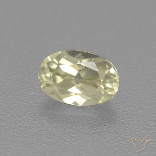 Diaspro cangiante Giallo chiaro naturale da 0.64 ct, Ovale, VS