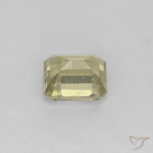 Diaspro cangiante Giallo chiaro naturale da 0.83 ct, Ottagonale / Taglio smeraldo, VS