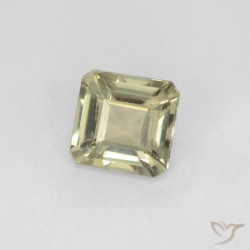 Diasporo cangiante naturale giallo da 0,80 ct, taglio smeraldo, VS