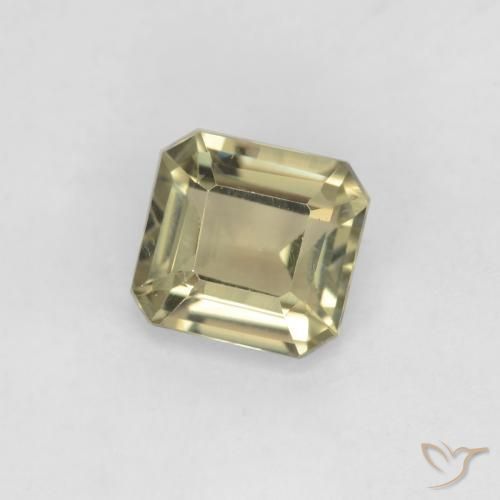 Diaspro cangiante Giallo pallido naturale da 0.89 ct, Ottagonale / Taglio smeraldo, VS