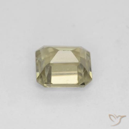 Diaspro cangiante Giallo pallido naturale da 0.89 ct, Ottagonale / Taglio smeraldo, VS