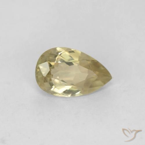 Diaspro cangiante Giallo morbido naturale da 0.71 ct, Forma a pera, VS