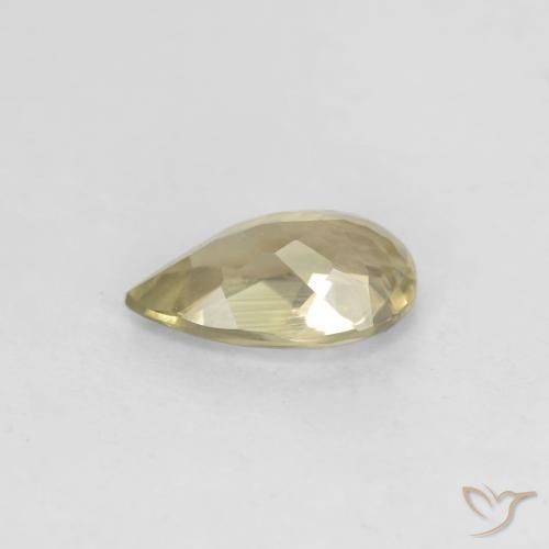 Diaspro cangiante Giallo morbido naturale da 0.71 ct, Forma a pera, VS