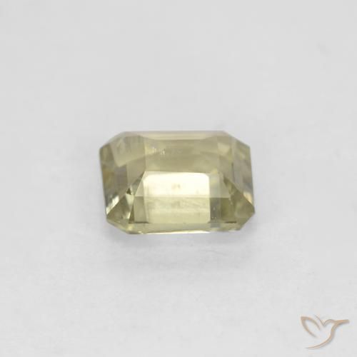 Diaspro cangiante Giallo chiaro naturale da 0.74 ct, Ottagonale / Taglio smeraldo, VS