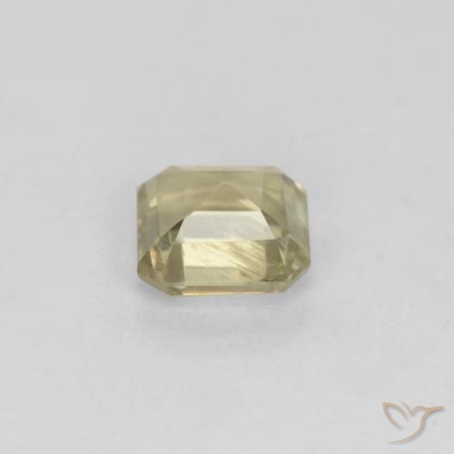 Diaspro cangiante Giallo chiaro naturale da 0.60 ct, Ottagonale / Taglio smeraldo, VS