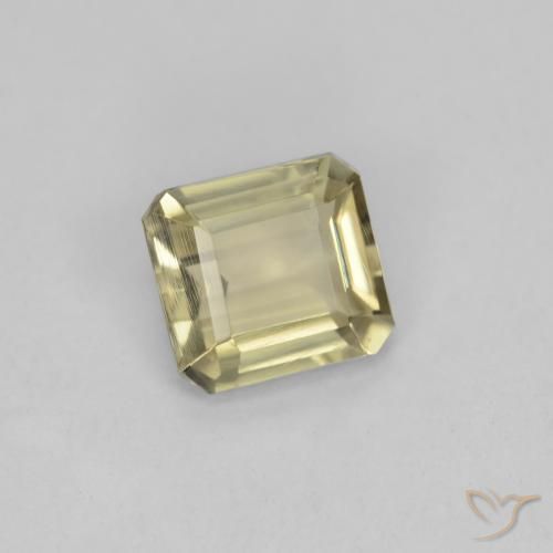 Diaspro cangiante Giallo chiaro naturale da 0.97 ct, Ottagonale / Taglio smeraldo, VVS-VS