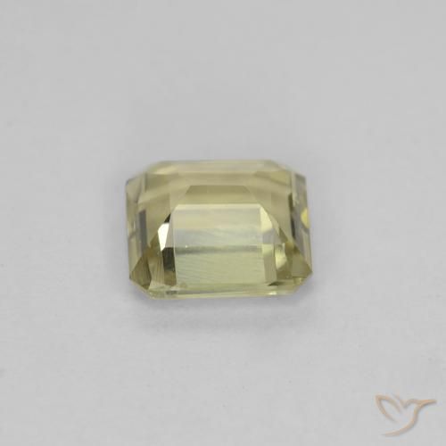 Diaspro cangiante Giallo chiaro naturale da 0.97 ct, Ottagonale / Taglio smeraldo, VVS-VS