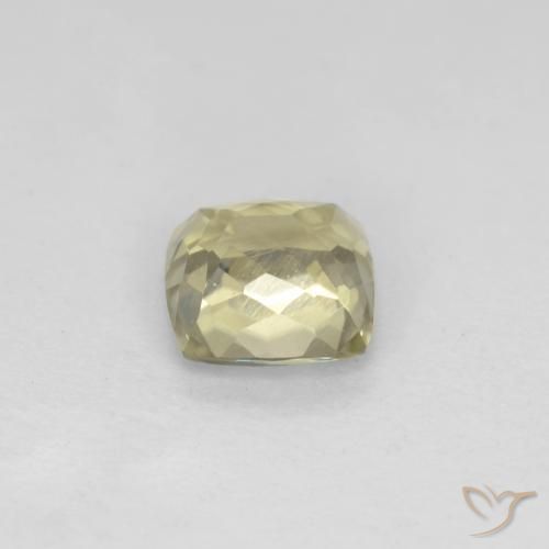 Diaspro cangiante Giallo chiaro naturale da 0.90 ct, Cuscino, VS
