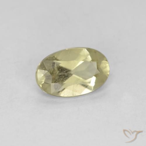 Diaspro cangiante Giallo chiaro naturale da 0.67 ct, Ovale, VS