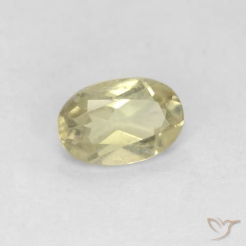 Diaspro cangiante Giallo chiaro naturale da 0.57 ct, Ovale, VS