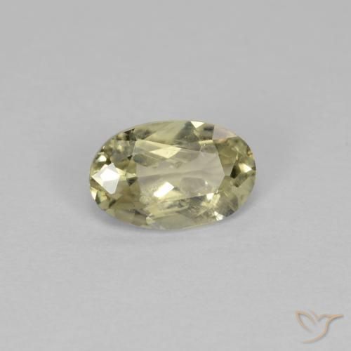 Diaspro cangiante Giallo Beige naturale da 0.57 ct, Ovale, VS