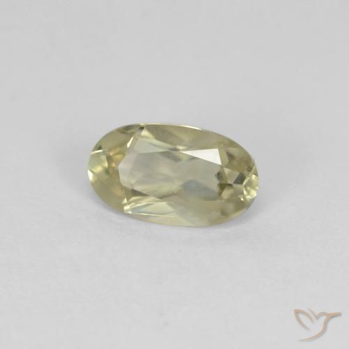 Diaspro cangiante Giallo chiaro naturale da 0.53 ct, Ovale, VVS-VS