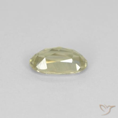 Diaspro cangiante Giallo chiaro naturale da 0.53 ct, Ovale, VVS-VS