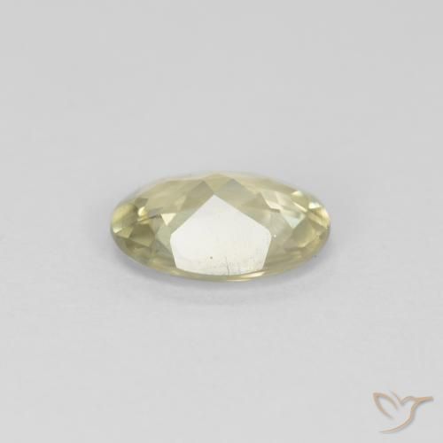 Diaspro cangiante Giallo chiaro naturale da 0.61 ct, Ovale, VVS-VS