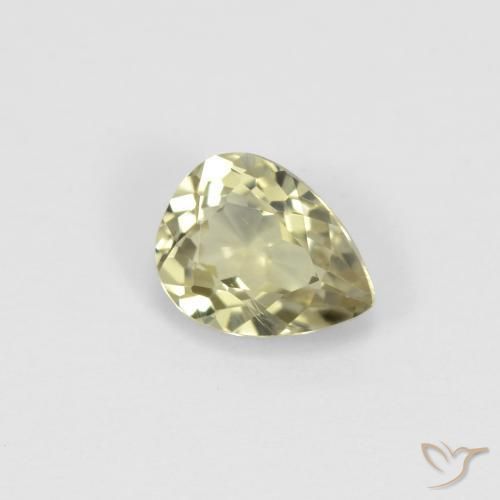 Diaspro cangiante Giallo chiaro naturale da 0.60 ct, Forma a pera, VVS-VS