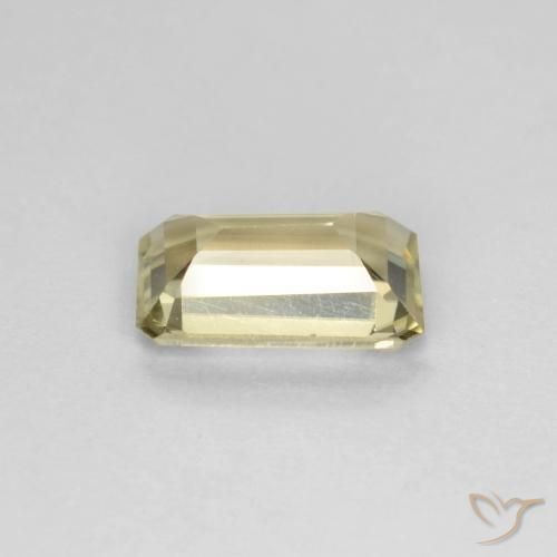 Diaspro cangiante Giallo molto pallido naturale da 0.72 ct, Ottagonale / Taglio smeraldo, VS