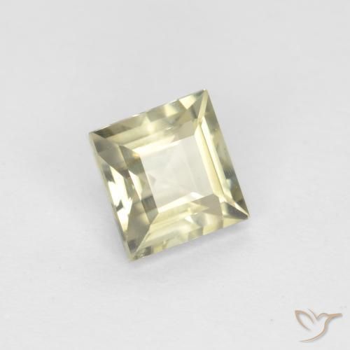 Diaspro cangiante Giallo chiaro naturale da 0.83 ct, Quadrato, VVS-VS